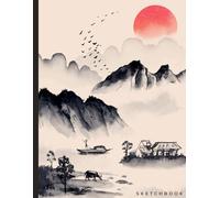 Sketchbook: Japanese Style Blank Drawing Notebook: Minimalist Artistic Sketch Pad for Manga, Ink, Pencil, Watercolor & Creative Illustration Practice