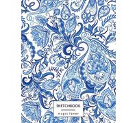 sketchbook magic lover: Blue flower cover (8.5 x 11) inches 110 pages, Blank Unlined Paper for Sketching, Drawing , Whiting , Journaling & Doodling: Volume 3 (Blue flower sketchbook)