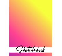Sketchbook: Minimalist Bright Yellow Purple Cover: Simple, Basic & Plain Sketch Pad with 120 Blank Pages No Lines Unruled for Drawing, Doodling & Creative Ideas (Large 8.5" x 11")