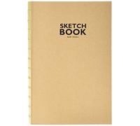Sketchbook Open Thread Binding, DIN A5, 120 Sheets, 100 g/m², Robust, Recyclable Kraft Paper Made from Unbleached Natural Fibres