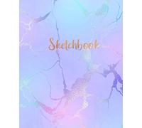 Sketchbook: Pastel Pink and Purple Marble and Rose Gold Sketch Book Journal & Notebook | 7.5 x 9.25 | Blank Pages