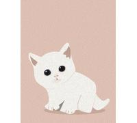 Sketchbook Pro Pad: Non Spiral Drawing, Writing, Sketching Notebook with 100 Framed and Numbered Pages, xl size: 8.5x11 (A4). Premium Glossy Soft Cover with Cute Cat