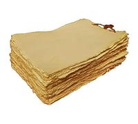 Sketchbook - Sketch Pad - Watercolor Paper - Mixed Media Sketchbook - 20 Sheets of Antique Toned Vintage Deckle Edge Cotton Handmade Paper of 130 GSM by Paper Craft (PC-HPDV101-7x9-20)