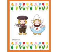 Sketchbook: The Netherlands, Dutch tulips design - 80 pages - small, 5" x 6"