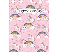Sketchbook: Unicorn Kawaii Sketch Book For Kids 4-12 | Large (8.5"x11"), 120 Pages | Blank Paper for Drawing, Doodling, Writing or Sketching| Background Drawing Pad
