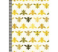 Sketchbook: With Positive Affirmations / 200 Pages / Large 8.5x11 Unruled Unlined Artist Journal Notebook / Abstract Honey Bee - Insect Art Pattern / Drawing - Sketching Gift for Teen Girls and Women