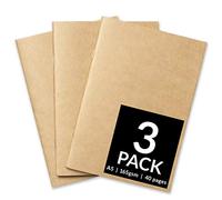 Sketchbooks - Soft Cover Starter Sketch Book and White 165 GSM Cartridge Paper Sketch Pad with Sizes A3 and A4 for Mixed Media Use (Pack of 3 - A5, Kraft)