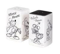Sketched Black and White Salt and Pepper Shaker Set, Cute Disney Ceramic Shakers Kitchen Accessories and Decorations, Set of 2