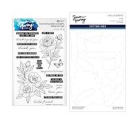 Sketched Peonies Stamp and Die Bundle by Simon Hurley