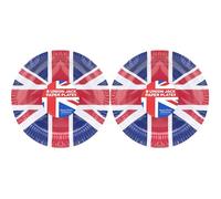 Sketched UNION JACK PAPER PLATES 16 PACK - 9" Jubilee Coronation King Queen Party Parties Tableware Street Supplies Decorations British Decor UK