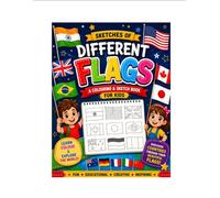 SKETCHES OF DIFFERENT FLAGS: 90+ Country Flag to Color, Learn & Celebrate Global Diversity for Young Explorers,Kids, Students and Beginners. The ... and many countries flag and their sketch.