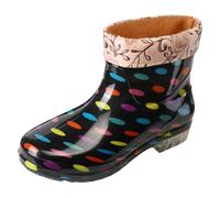 Sketches Women Shoes Women Crystal Floral Fashion Rubber Shoes Cotton Non Slip Slip On Short Water Boots Beach Women Shoes, yellow, 8.5 UK