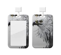 Sketching an Eagle ABS ID Badge Holder with Lanyard, Slide Cover Waterproof Anti-Fouling, Durable for Work - Events