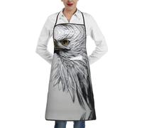 Sketching an eagle Anti Fouling Pocket Lock Edge Apron Chef Apron for Cooking Kitchen Restaurant Home Garden Work Coffee Restaurant