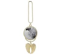 Sketching an Eagle Car Pendant, Rear View Mirror Hanging Ornament, Auto Decor for Rearview Mirror, Keychain Golden-Style