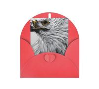Sketching An Eagle Greeting Card, 4x6 Inch With Envelope, &Suitable For Birthdays, Weddings, And Business Events.