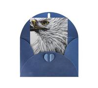 Sketching An Eagle Greeting Card, 4x6 Inch With Envelope, &Suitable For Birthdays, Weddings, And Business Events.