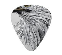 Sketching An Eagle Guitar Picks 12pcs Environmental Abs Comfortable Hand Feel Smooth Edges Wear-Resistant Toughness Suitable For Guitar Ukulele