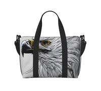 Sketching an eagle Hand-held messenger travel bag, suitable for work, travel, fitness, tourism, women's casual handbag with zipper,