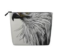 Sketching an Eagle Hemp Style Makeup Bag - Waterproof Cosmetic Organiser Pouch for Travel Toiletries & Daily Storage