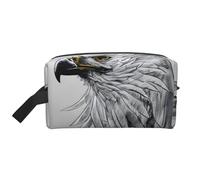 Sketching an Eagle Large Capacity Toiletry Bag, Lightweight Travel Wash Bag with Padding, for Men Women