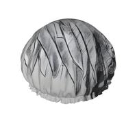 Sketching an eagle One Size Double-layer shower cap prevents hair from getting tangled during showering and skincare.