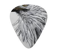 Sketching an eagle Patterned Guitar Picks, 12-Piece Set, Suitable for Bass and Electric Guitar Playing, Ideal for Beginners