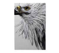 Sketching an eagle Picture puzzle.Wooden Jigsaw Puzzle for Adults, Unique Wall Art Decor Gift