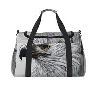 Sketching an Eagle Print Duffle Bag for Travel,Shoulder Weekender Overnight Handbag, Sports Tote Gym Bag for Men Women