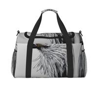 Sketching an eagle Print Large Hand Travel Bag, Waterproof Tote Handbag for Women, Duffel Bag Sport Gym for Men