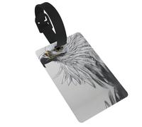 Sketching an Eagle Prints Luggage Tags are Lightweight Easy to Use and Quick to Identify for Travel Suitcases, and Duffel Bags.