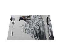 Sketching an Eagle PVC Woven placemats are Printed and can add Decoration to Your Dining Table.