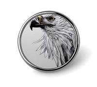Sketching An Eagle Round Badge for Men Women, Durable & Stylish Lapel Pins, Lightweight Metal Badges for Shirts, Jackets, Hats