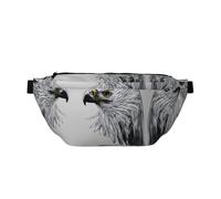 Sketching an Eagle Running Waist Pack-No-Bounce Phone Holder for Gym, Waterproof Crossbody Bum Bag with Adjustable Strap