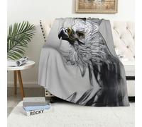 Sketching an Eagle Thick Flannel Blanket 40 x 60 in - Soft, Warm, and Comfortable Polyester Fabric