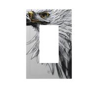 Sketching an Eagle Unbreakable Polycarbonate Switch Plate-Modern 1 Gang Light Cover for Home Office with Matching Screws