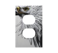 Sketching an Eagle Unbreakable Polycarbonate Switch Plate-Modern 1 Gang Light Cover for Home Office with Matching Screws