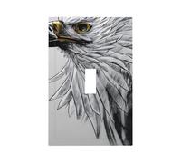 Sketching an Eagle Unbreakable Polycarbonate Switch Plate-Modern 1 Gang Light Cover for Home Office with Matching Screws