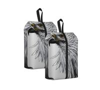 Sketching an Eagle Water Resistant Travel Shoe Bag with Handle for Suitcase Sneakers Boots Gym 2PCS