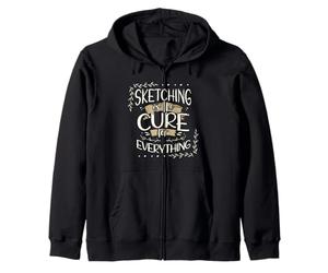 Sketching is My Cure for Everything Artist Zip Hoodie