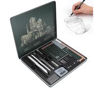 Sketching Pencil Set 19-piece Set Graphite Pencils Pencils for Drawing | Sketch Pencils Art Supplies with Graphite Charcoal Tools Accessories Drawing Kit for Adults Artists for Artists Students
