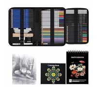 Sketching Pencil Set 76Pcs Art Supplies Artist Sketching Kit Drawing Pencil Kit with Sketchbook, Sketch Draw Pencils, Charcoal Pencil Extender, Canvas Bag, Art Supplies for Adults Artists Beginners