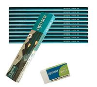 Sketching Pencils, 9B Graded, Pack of 10, Graphite Lead, Professional Artists Drawing Pencils Eraser Pack, Sketch Draw Shade Write, iZOFAX Black Ball Pen