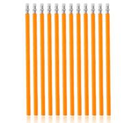 Sketching Pencils Set, 12 PCS HB Pencils With Rubbers On The End, Graphite HB Pencils, HB Pencil Pack with Erasers, Writing Pencils for Children, for School Supplies, Orange, HB