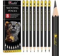 Sketching Pencils Set of 8 - B, 2B, 4B, 6B, 8B, HB, 2H, 4H - Drawing Pencils with Graphite Lead & Soft Basswood are Ideal for Sketching, Shading & Doodling - For Beginners & Professionals