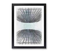 Sketching The Architecture Vol.48 Modern Framed Wall Art Print, Ready to Hang Picture for Living Room Bedroom Home Office Décor, Black A3 (34 x 46 cm)