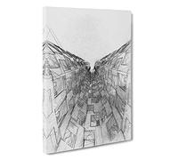 Sketching the Architecture Vol.61 Canvas Print | Gallery Wrapped 30mm Frame Wall Art | 30x20 inches | Ready to Hang | Modern Cityscape Picture | Living Room Bedroom Lounge Office