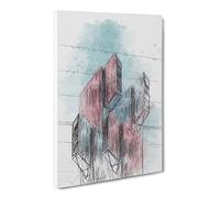 Sketching The Architecture Vol.64 Canvas Print | Gallery Wrapped 30mm Frame Wall Art | 30x20 inches | Ready to Hang | Modern Cityscape Picture | Living Room Bedroom Lounge Office