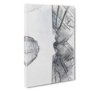 Sketching the Architecture Vol.70 Canvas Print | Gallery Wrapped 30mm Frame Wall Art | 30x20 inches | Ready to Hang | Contemporary Cityscape Picture | Living Room Bedroom Lounge Office