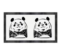 'Sketchy Panda Portrait' Pet Feeding Mat (PM00029876)